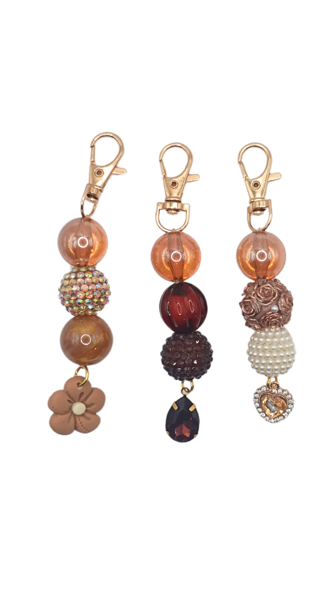 Brown Beaded Charms