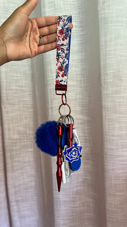 Red, White, and Bloom Keychain