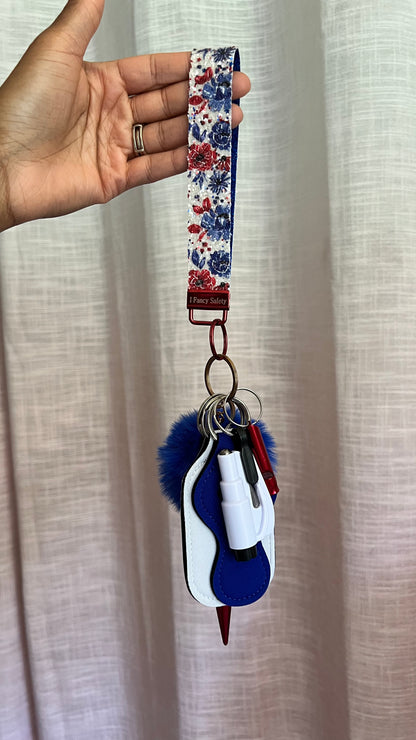 Red, White, and Bloom Keychain