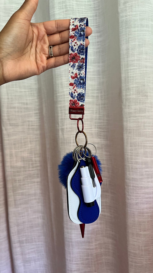 Red, White, and Bloom Keychain