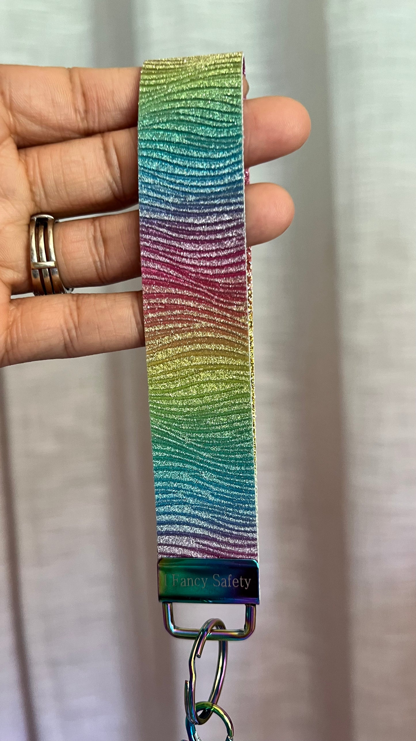 Rainbow Shimmer Wristlet