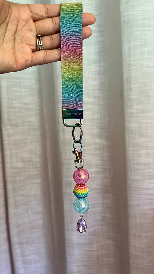 Rainbow Shimmer Wristlet