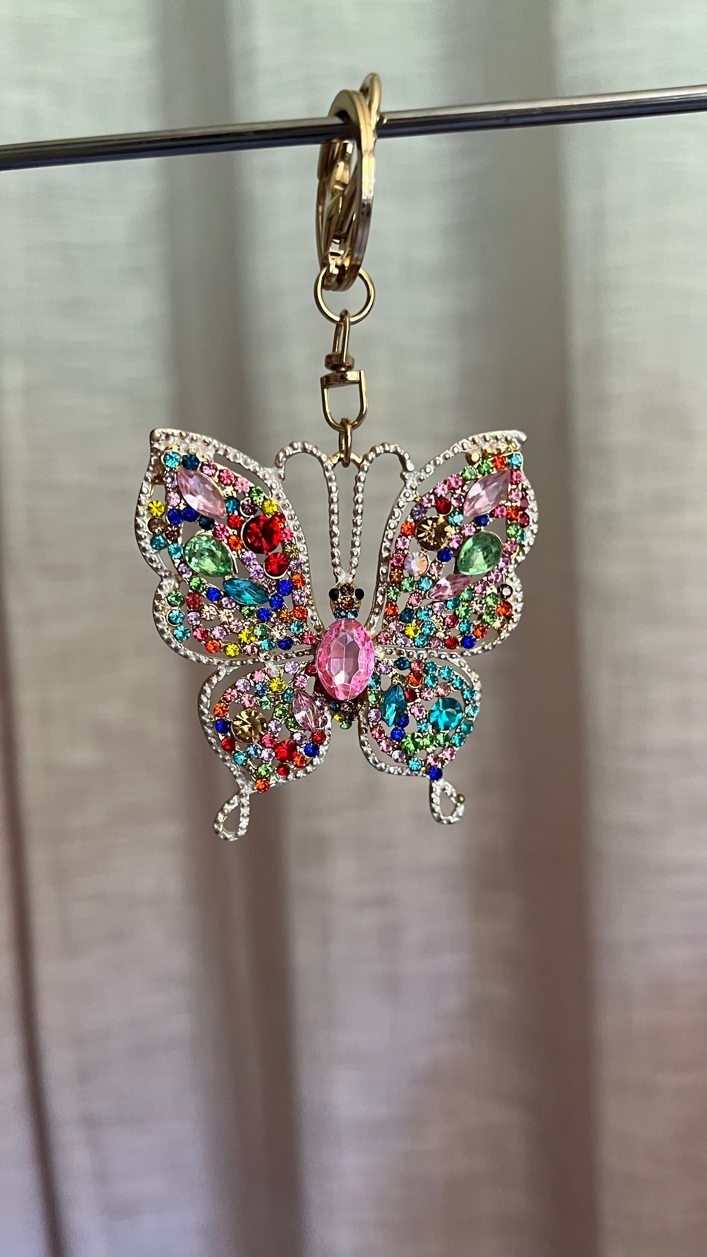 Rainbow Bling Butterfly Charm
