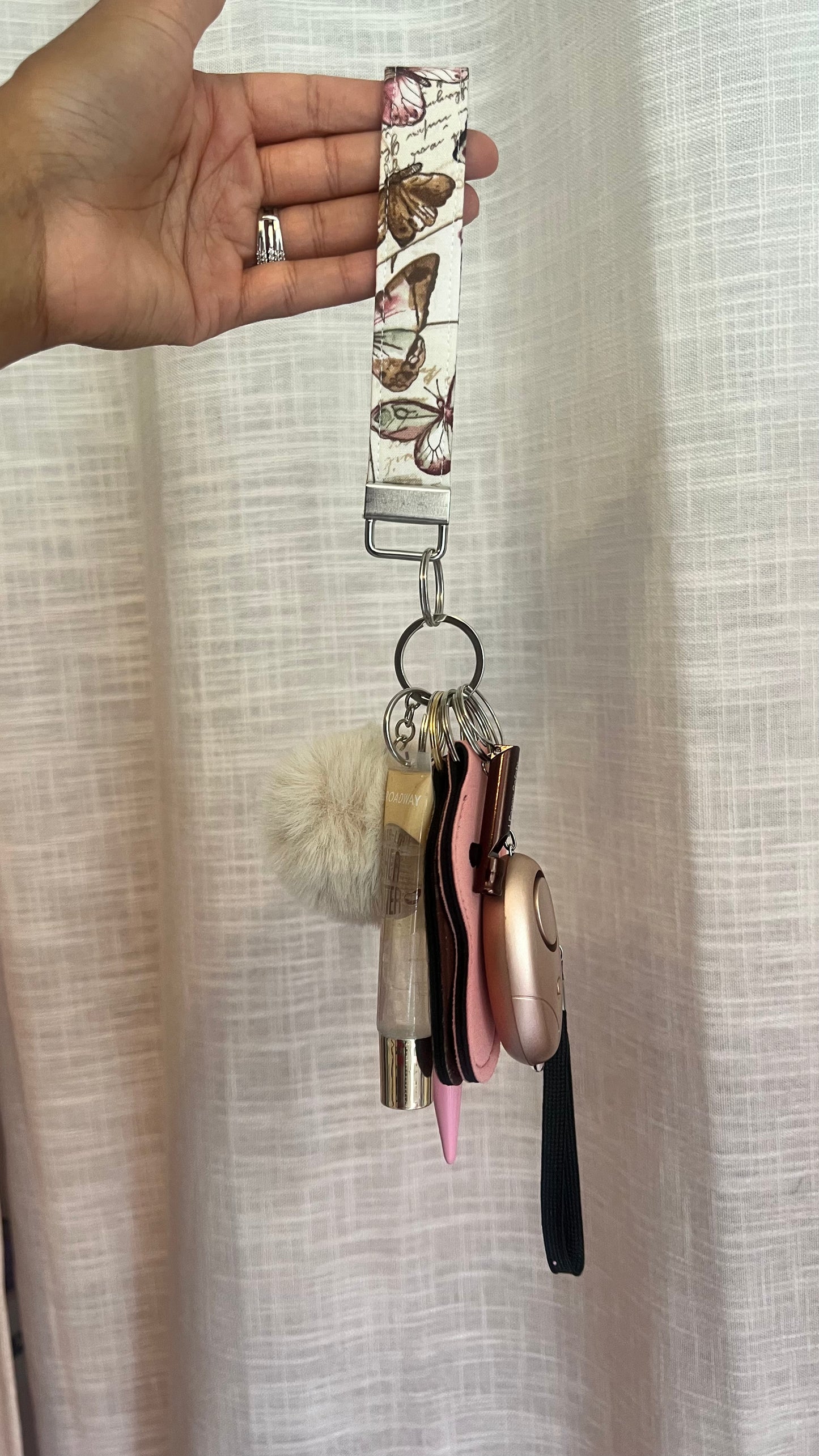 Antique Monarch Cloth Keychain