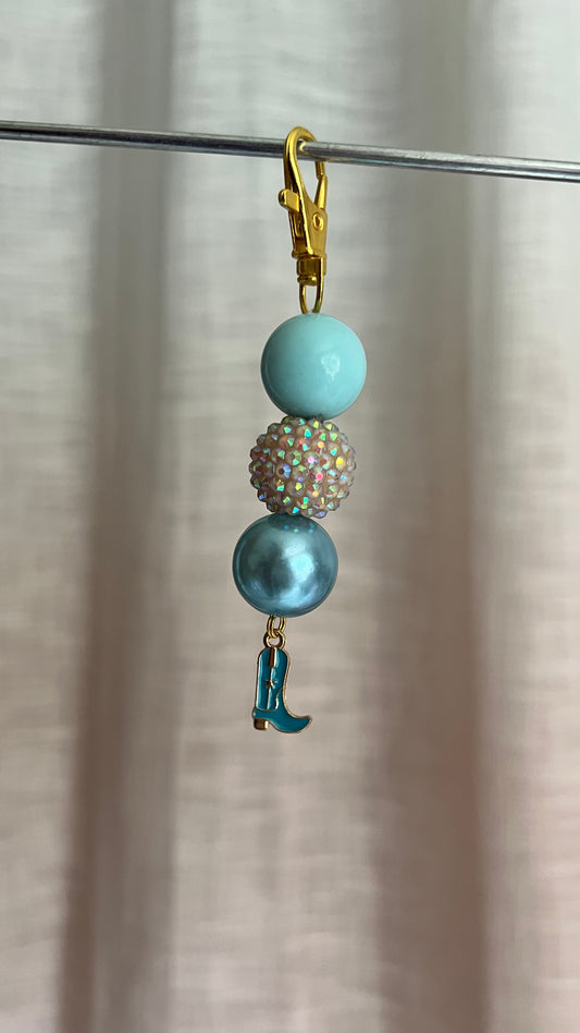 Boots and Blooms Beaded Charm