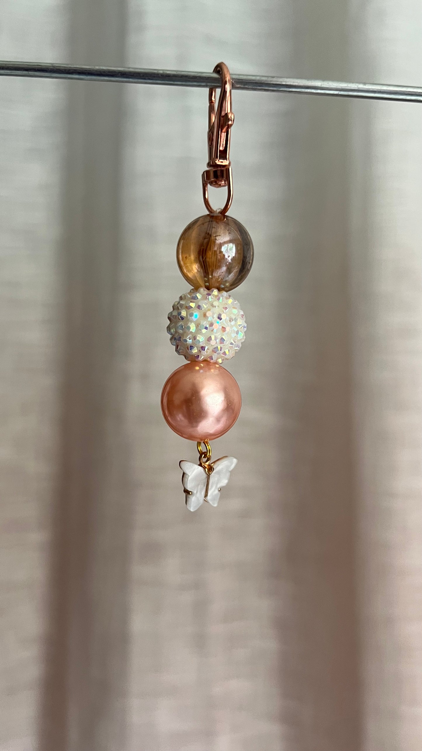 Antique Monarch Beaded Charm