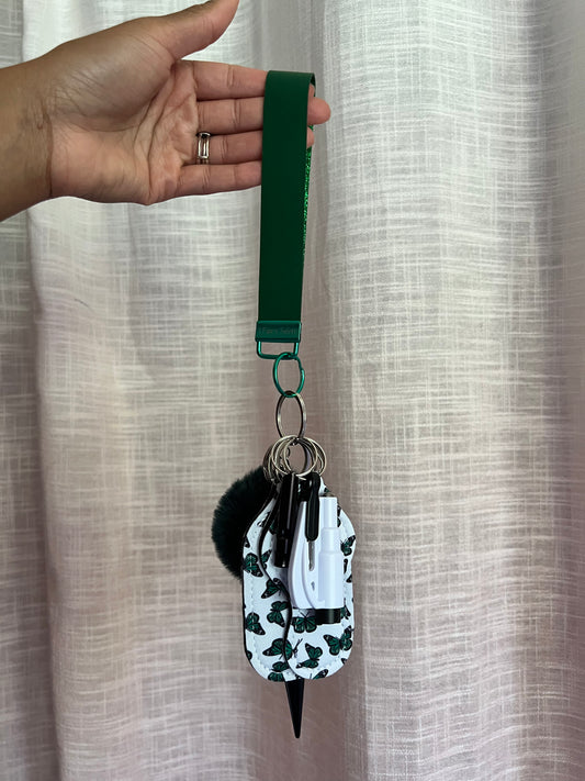 Emerald Butterfly Keychain