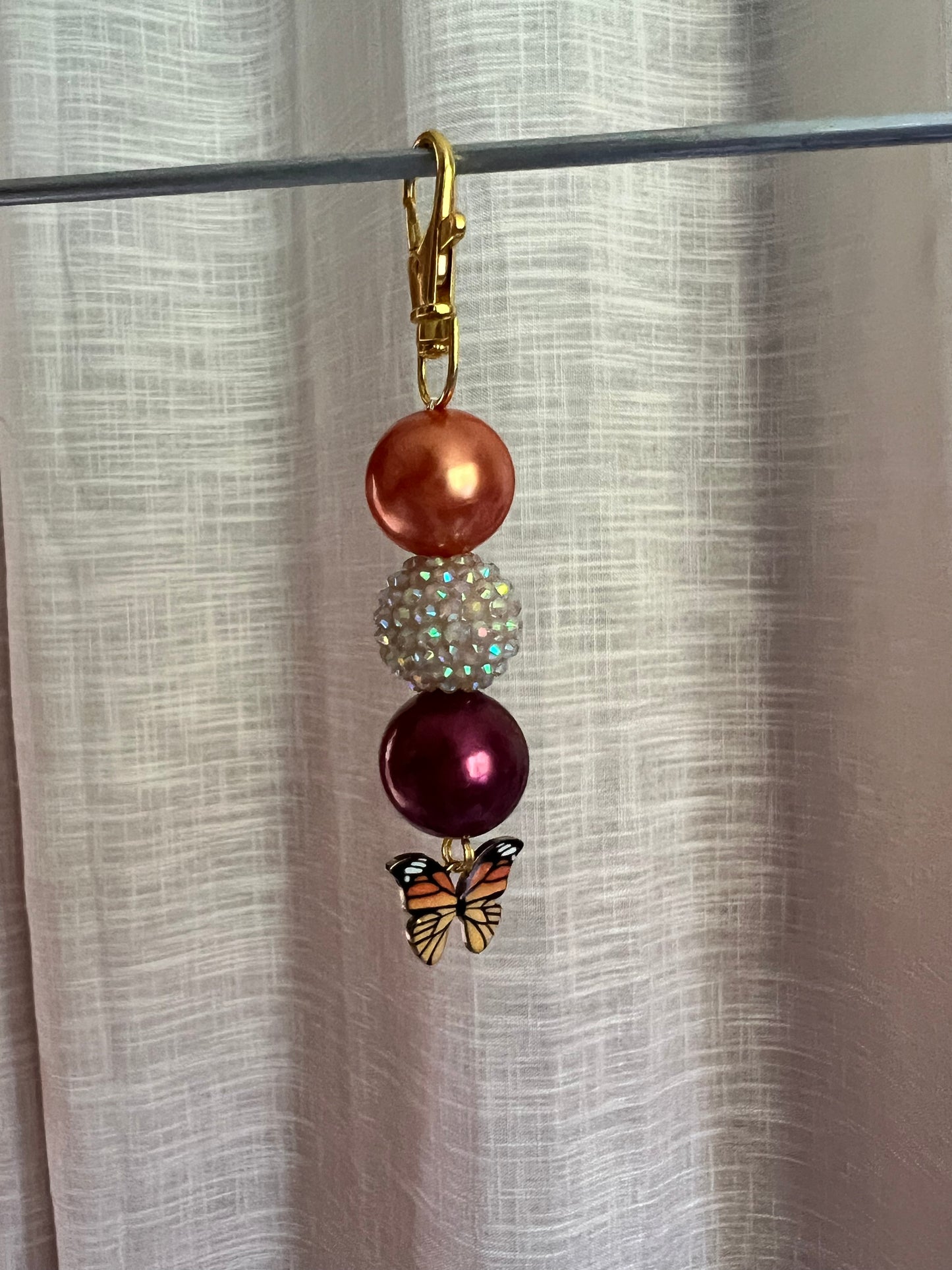 Royal Monarch Beaded Charm