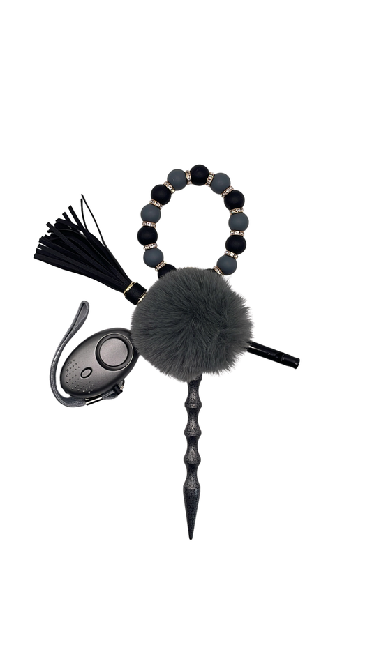 Industrial Beauty Beaded Keychain