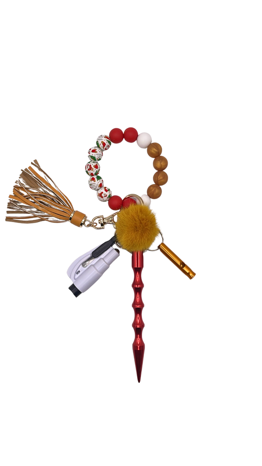 Kris Kringle Beaded Keychain