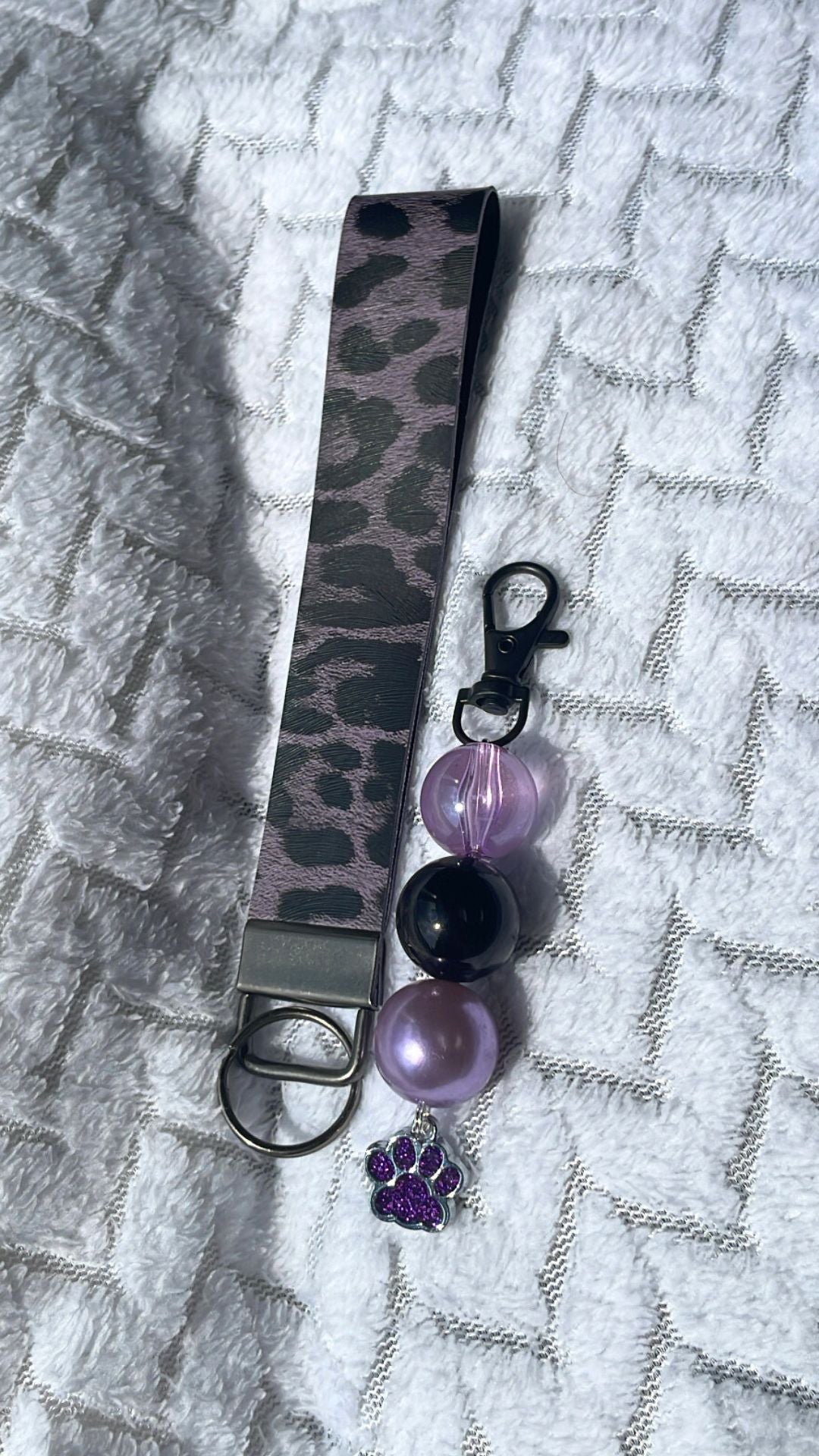 Lavender Leopard Wristlet