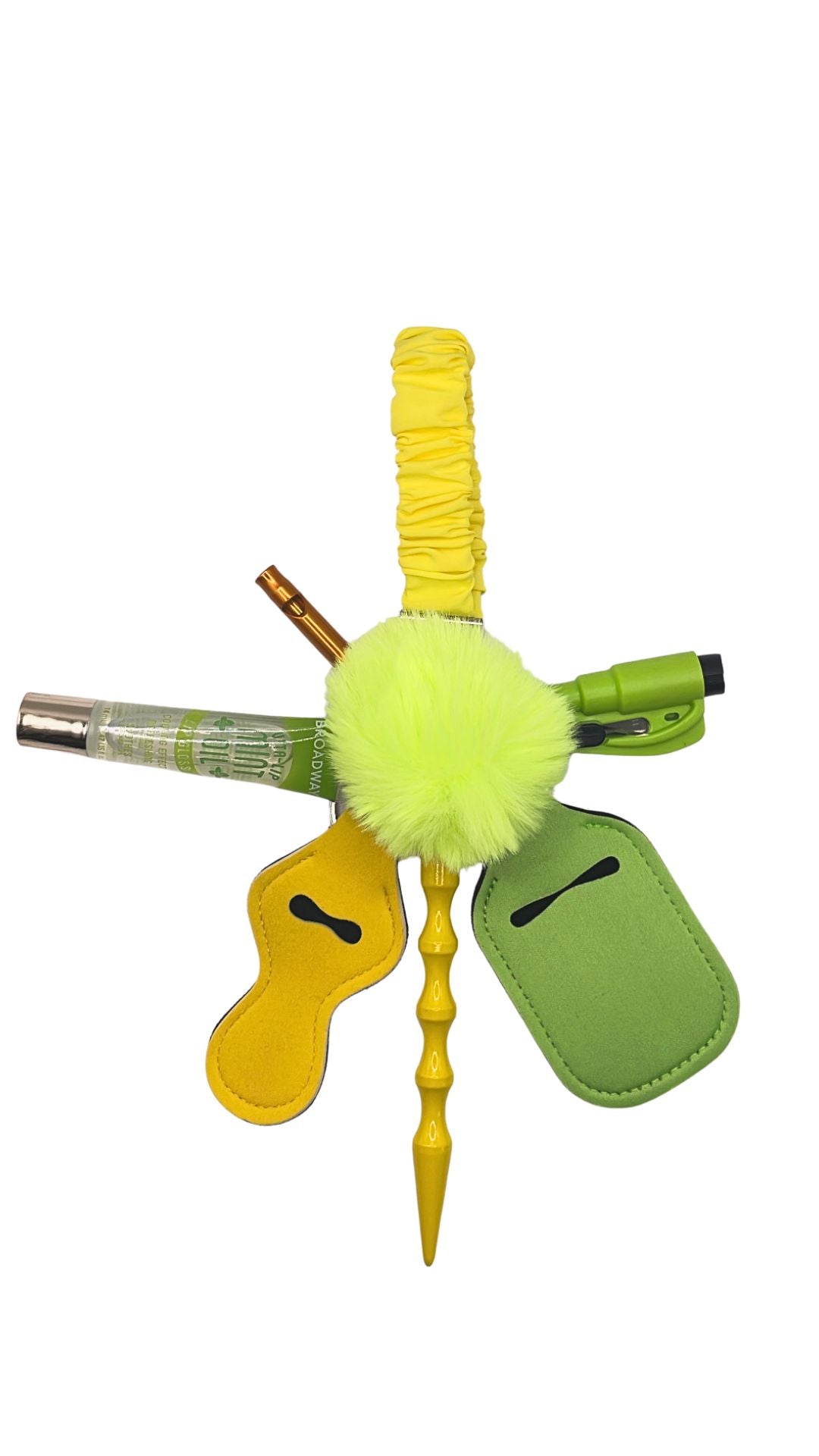 Lemon and Lime Scrunchie Keychain