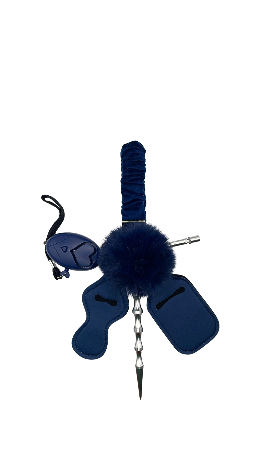 Navy Dreams Scrunchie Keychain