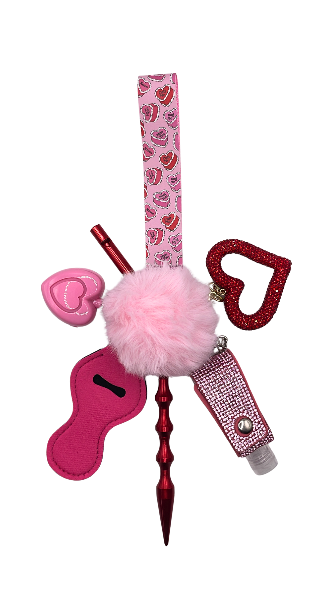 Pink Velvet Keychain