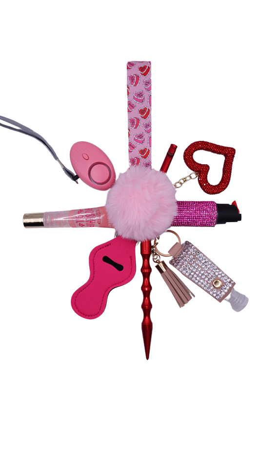 Pink Velvet Keychain