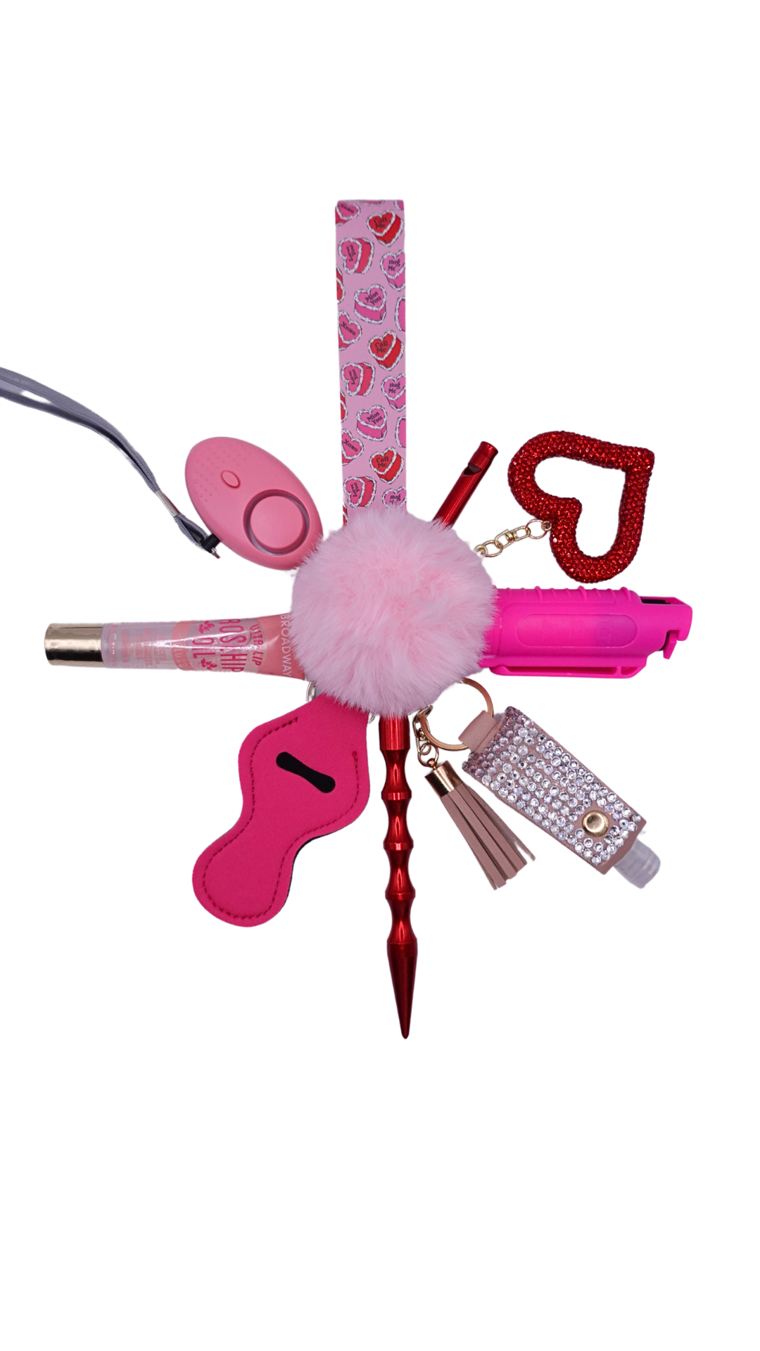 Pink Velvet Keychain