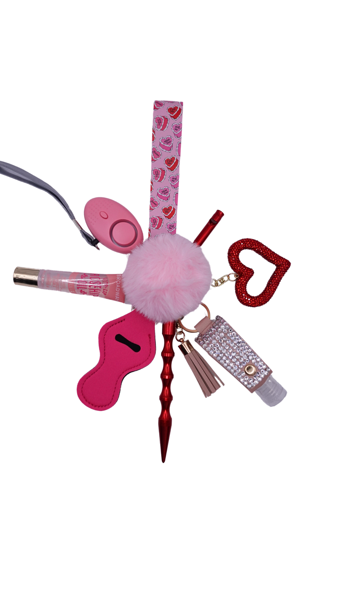 Pink Velvet Keychain