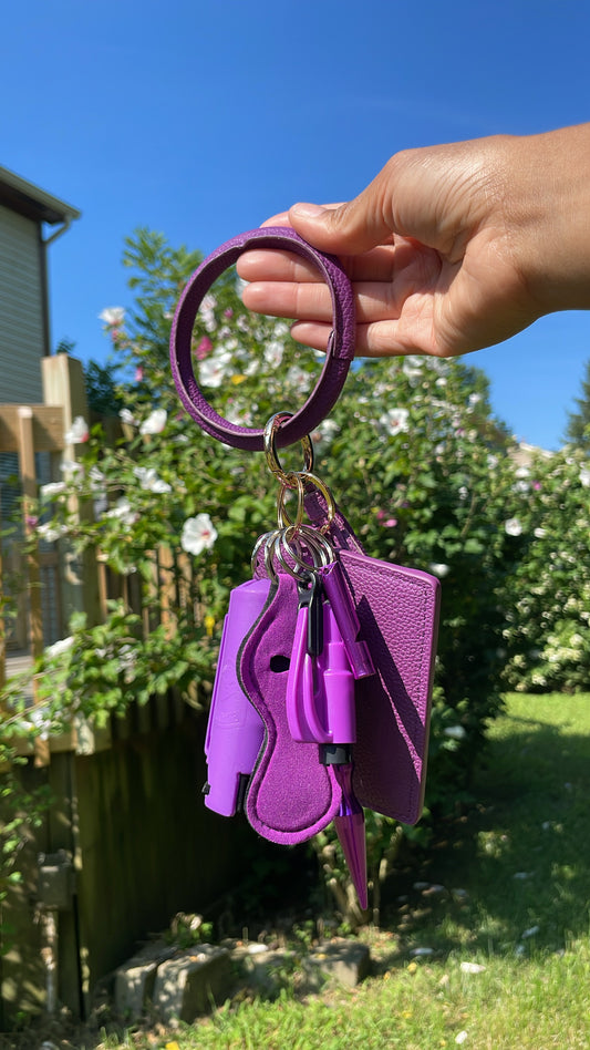 Plum Kisses Wallet Keychain