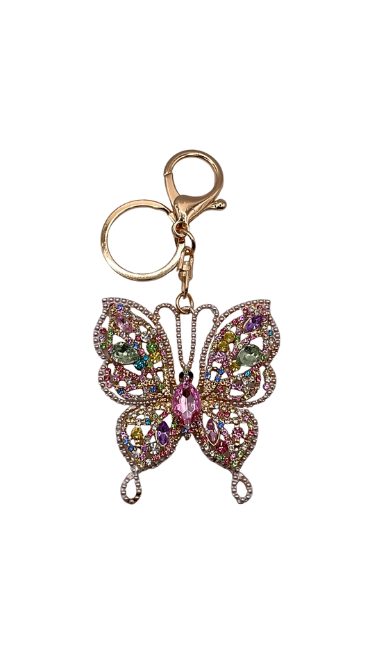 Rainbow Bling Butterfly Charm