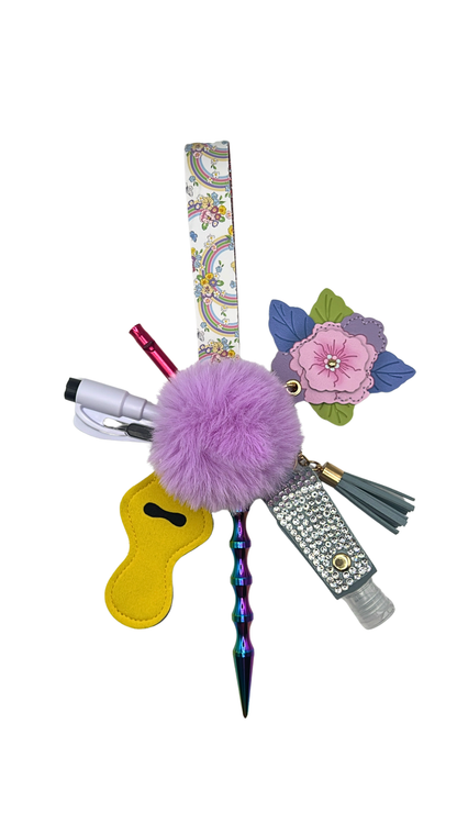 Rainbow bloom Keychain
