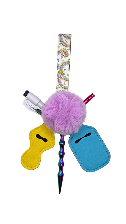 Rainbow bloom Keychain