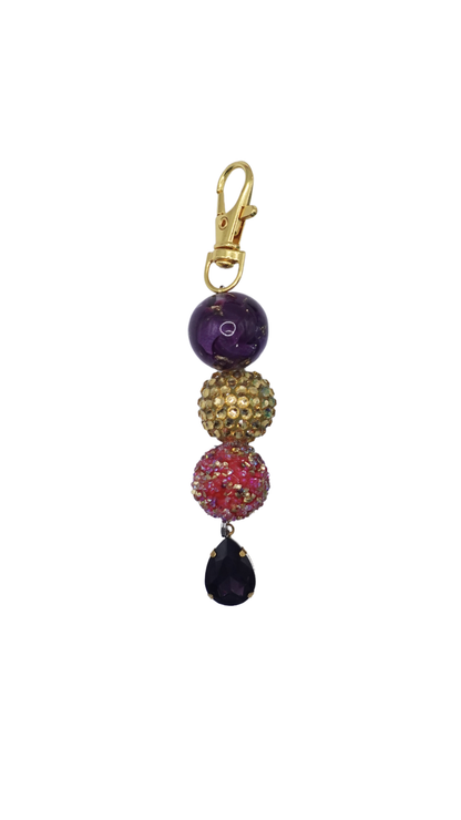 Diamonds And Pearls Beaded Charm