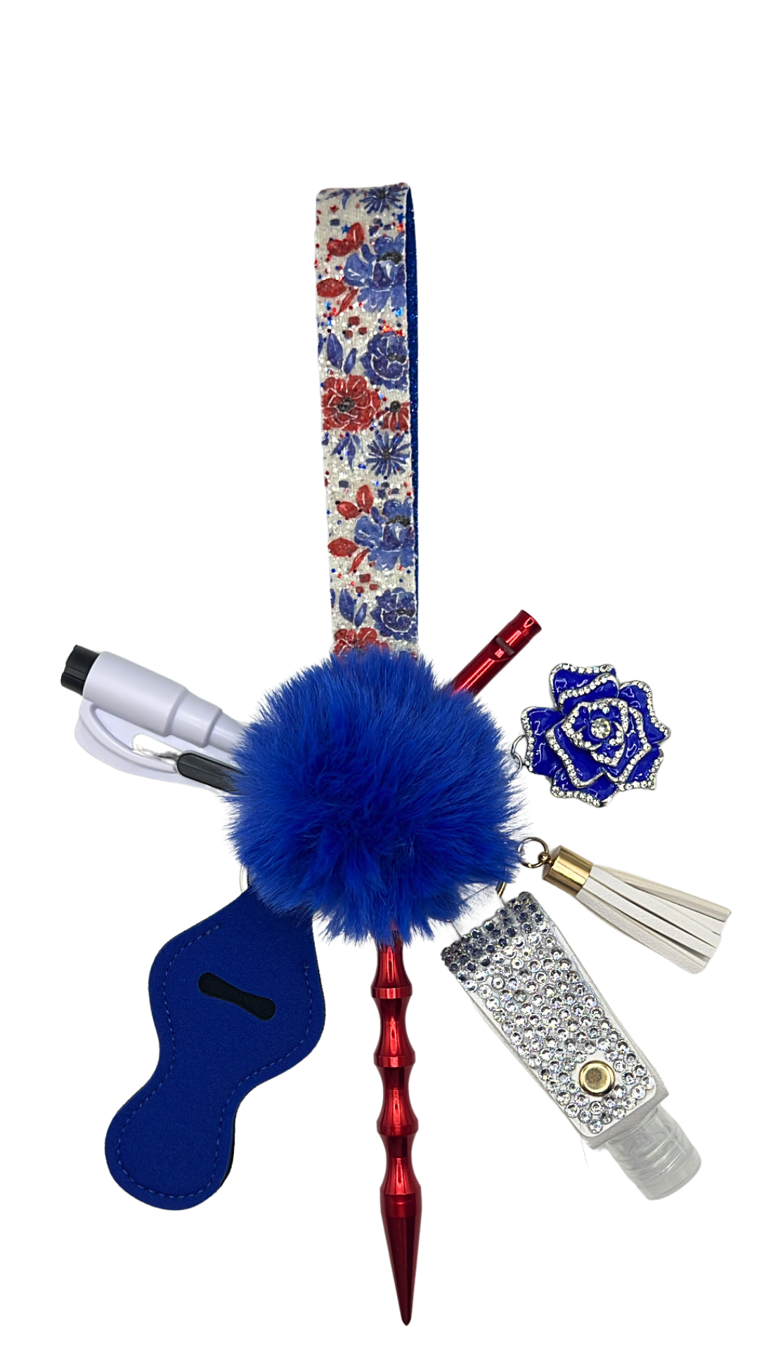 Red, White, and Bloom Keychain