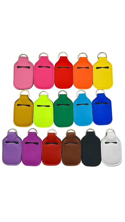 Solid hand sanitizer with holder