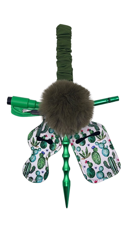 Western Sage Scrunchie Keychain