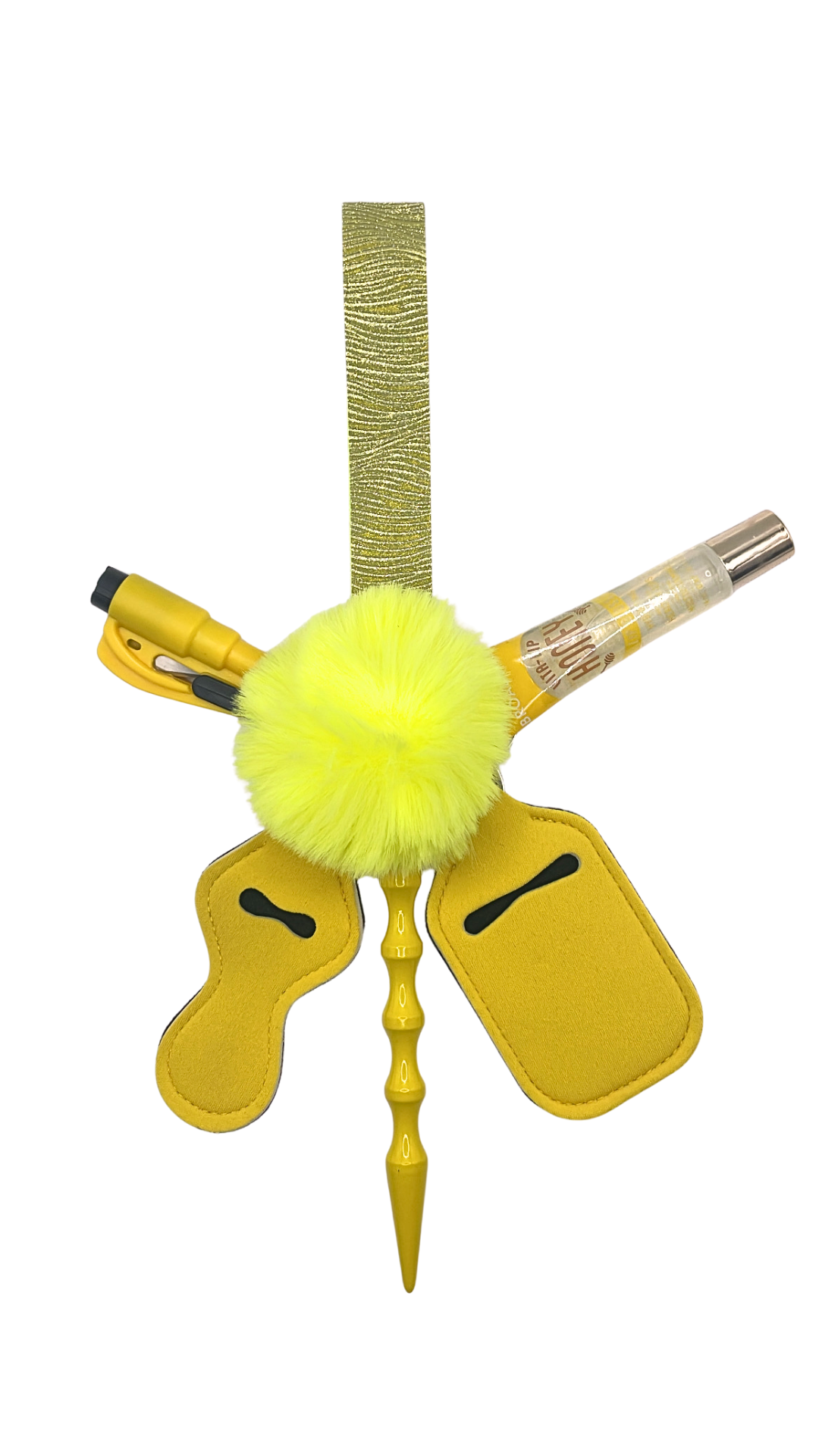 Yellow Shimmer Keychain